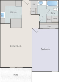 1 Bed / 1 Bath / 775 sq ft / Availability: Not Available / Deposit: $700 / Rent: $995